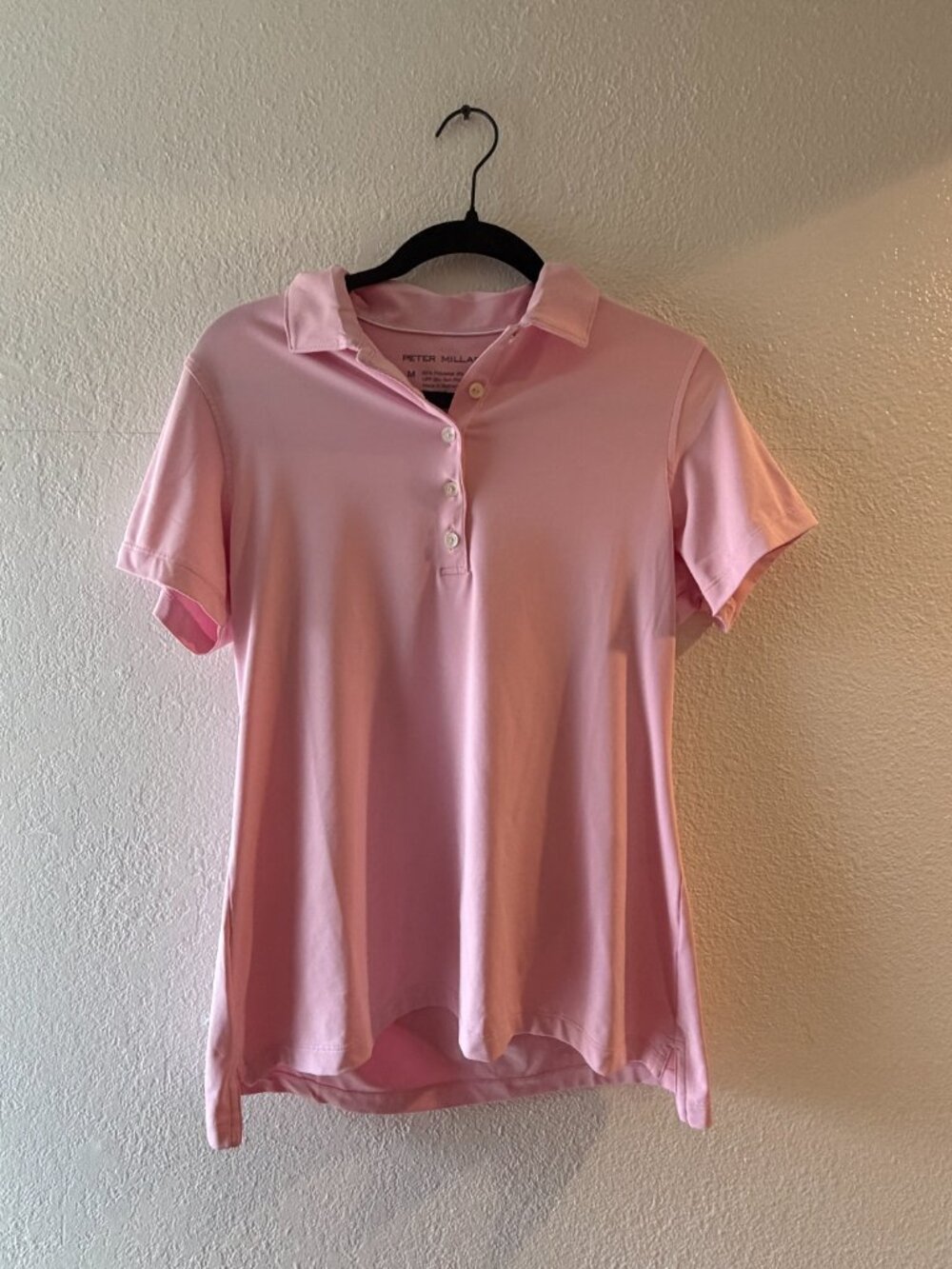 Peter Millar Pink Polo with UPF, Size M